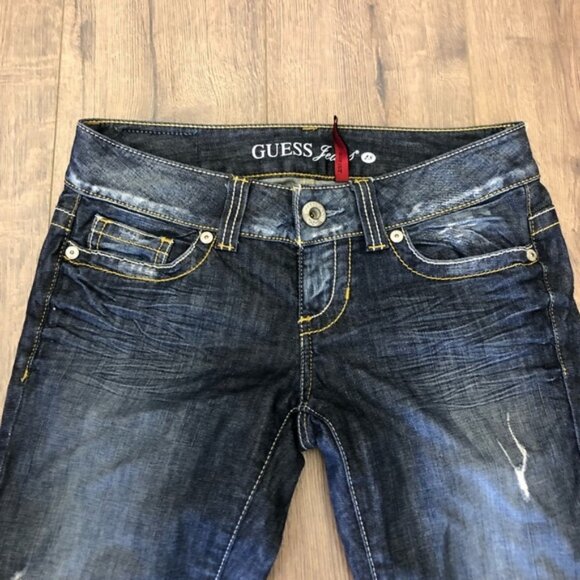 GUESS LOSE ANGELES 1981 STRETCHY DARDEVIL BOOT CUT IN SIZE 28 - Picture 2 of 7